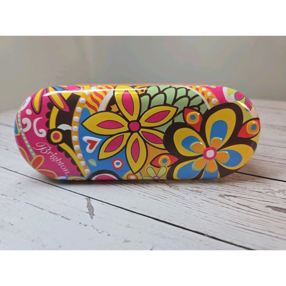 Brighton Floral Metal Eyeglasses / Sunglasses Case **CASE ONLY**